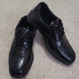 Boy's Black Leather Dress Shoes